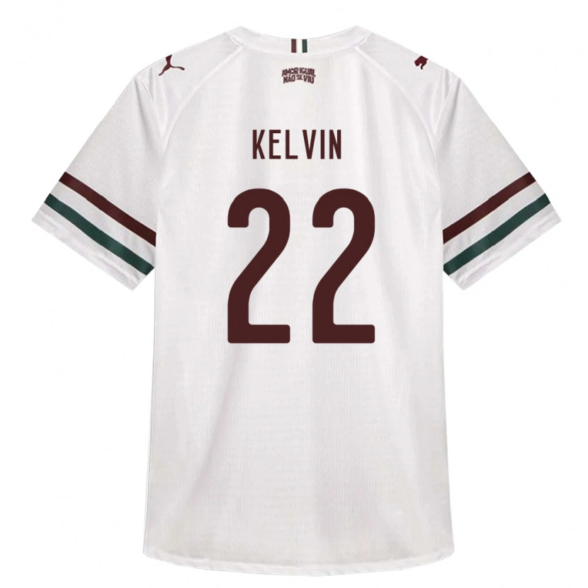 Danxen Męski Kelvin Moreira Sandim #22 Biały Zielony Burgundia Wyjazdowa Koszulka 2026/27 Koszulki Klubowe