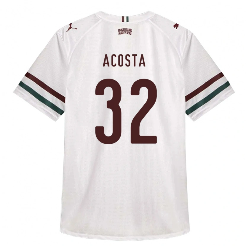 Danxen Męski Luciano Acosta #32 Biały Zielony Burgundia Wyjazdowa Koszulka 2026/27 Koszulki Klubowe