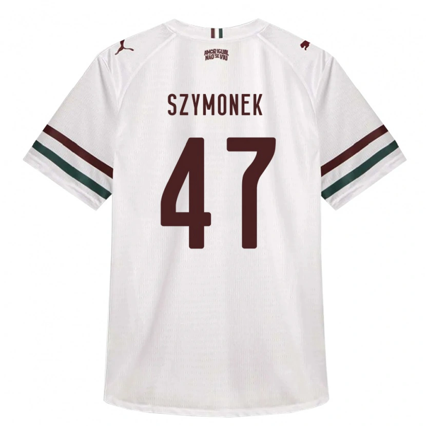 Danxen Męski Fábio Szymonek #47 Biały Zielony Burgundia Wyjazdowa Koszulka 2026/27 Koszulki Klubowe