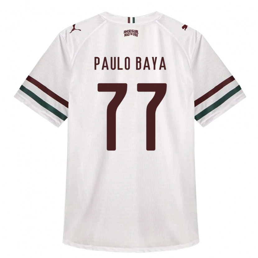 Danxen Męski Paulo Baya #77 Biały Zielony Burgundia Wyjazdowa Koszulka 2026/27 Koszulki Klubowe