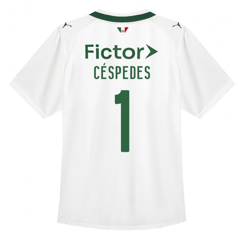 Danxen Męski Antonio Céspedes #1 Zielony Biały Wyjazdowa Koszulka 2026/27 Koszulki Klubowe