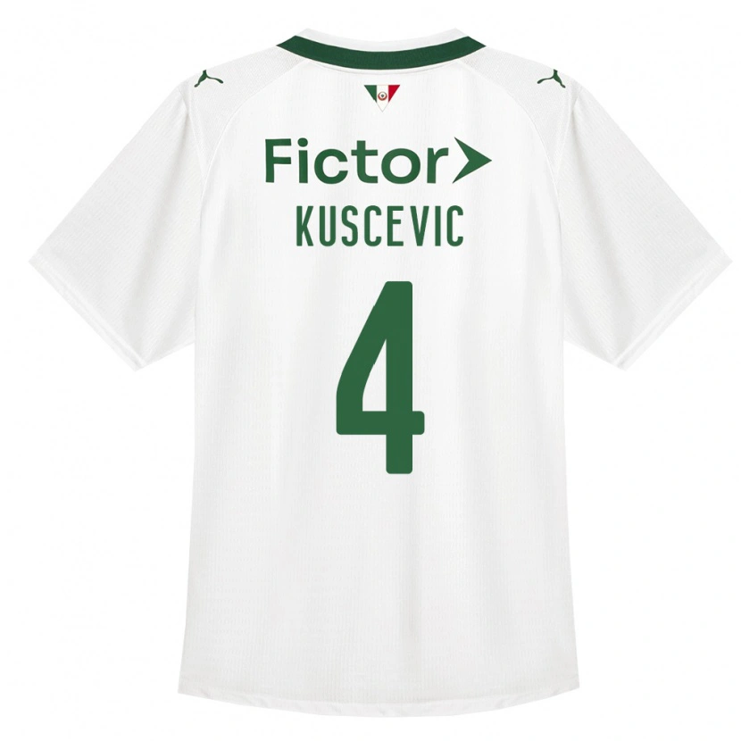 Danxen Męski Benjamin Kuscevic #4 Zielony Biały Wyjazdowa Koszulka 2026/27 Koszulki Klubowe