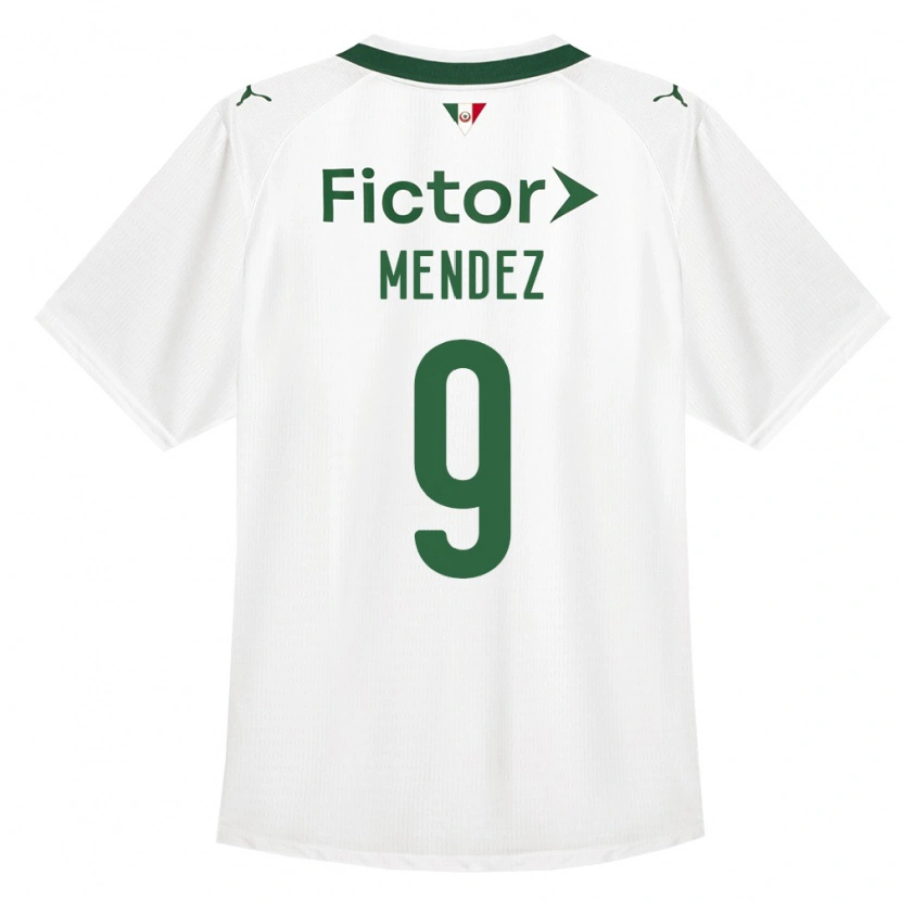 Danxen Męski Cesar Mendez #9 Zielony Biały Wyjazdowa Koszulka 2026/27 Koszulki Klubowe