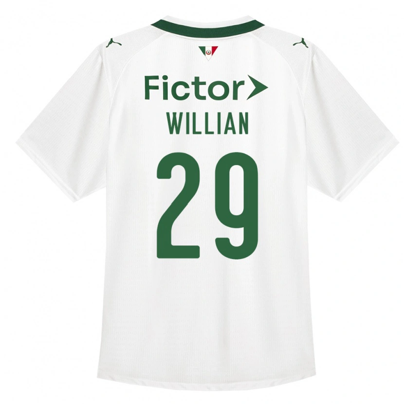 Danxen Męski Willian #29 Zielony Biały Wyjazdowa Koszulka 2026/27 Koszulki Klubowe
