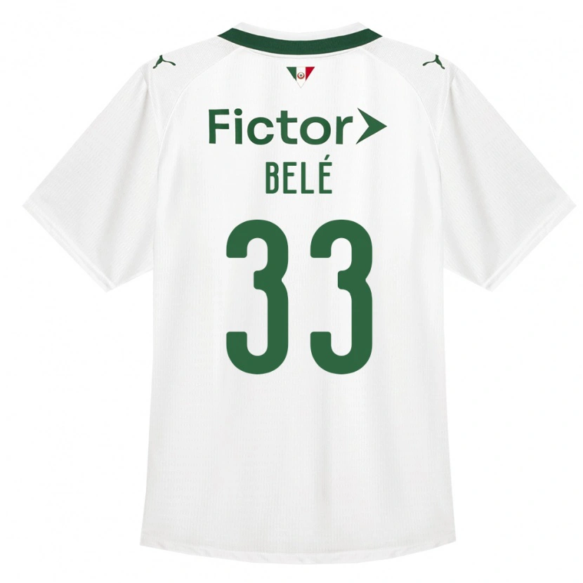 Danxen Męski Erick Belé #33 Zielony Biały Wyjazdowa Koszulka 2026/27 Koszulki Klubowe