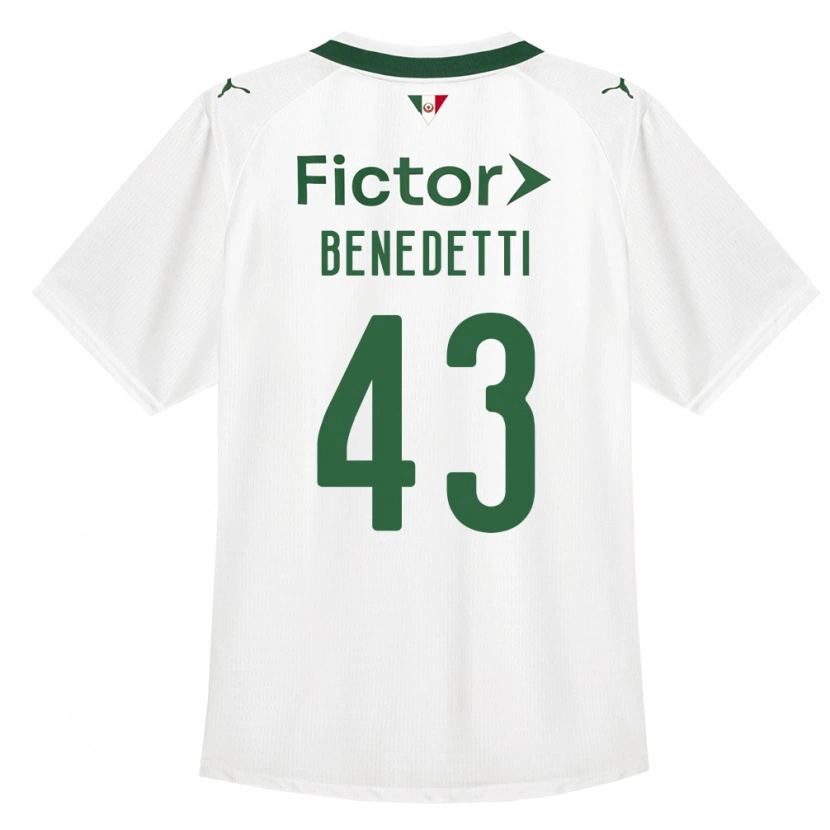 Danxen Męski Luis Benedetti #43 Zielony Biały Wyjazdowa Koszulka 2026/27 Koszulki Klubowe