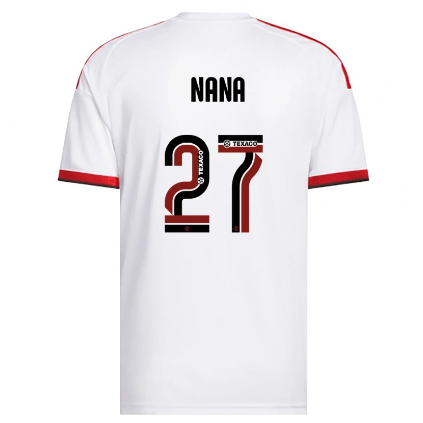 Danxen Męski Nana #27 Biały Czerwony Czarny Wyjazdowa Koszulka 2026/27 Koszulki Klubowe