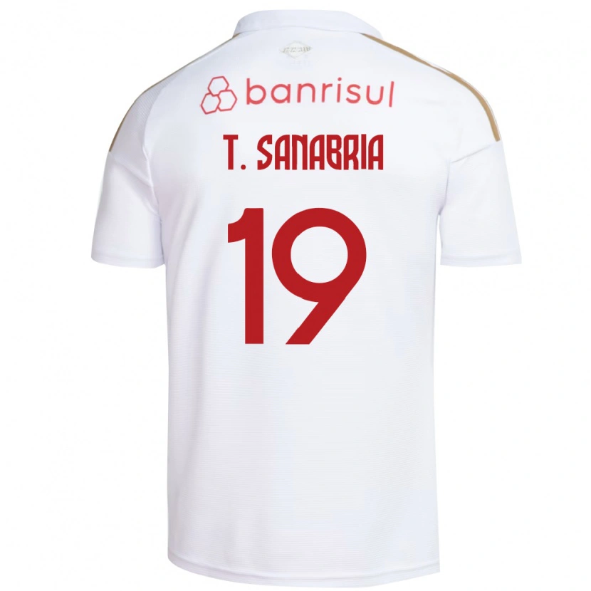 Danxen Męski Antonio Sanabria #19 Biały Czerwony Wyjazdowa Koszulka 2026/27 Koszulki Klubowe