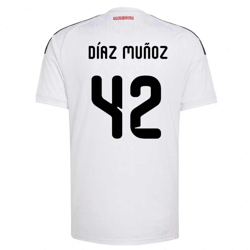 Danxen Kobiety Cristian Díaz Muñoz #42 Biały Czarny Domowa Koszulka 2026/27 Koszulki Klubowe