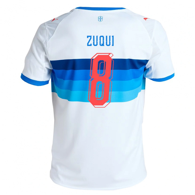 Danxen Kobiety Fernando Zuqui #8 Biały Błękitny Domowa Koszulka 2026/27 Koszulki Klubowe