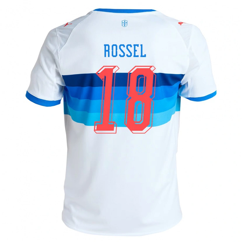 Danxen Kobiety Juan Francisco Rossel #18 Biały Błękitny Domowa Koszulka 2026/27 Koszulki Klubowe