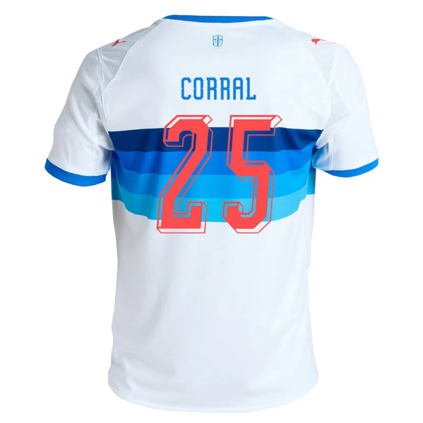 Danxen Kobiety Diego Corral #25 Biały Błękitny Domowa Koszulka 2026/27 Koszulki Klubowe