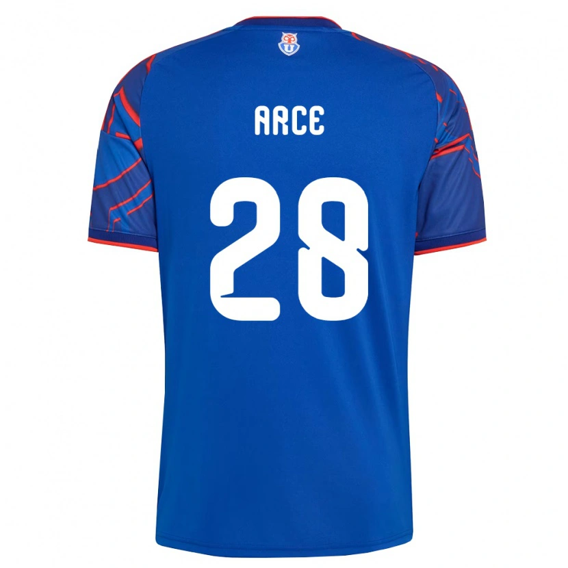 Danxen Kobiety Agustín Arce #28 Królewski Niebieski Czerwony Domowa Koszulka 2026/27 Koszulki Klubowe