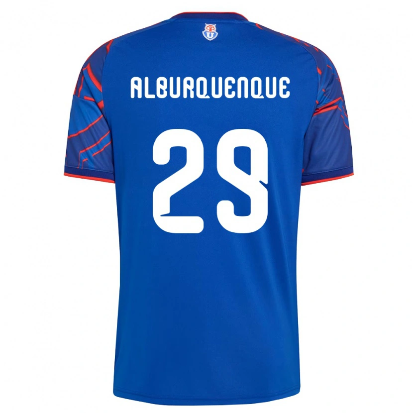 Danxen Kobiety José Alburquenque #29 Królewski Niebieski Czerwony Domowa Koszulka 2026/27 Koszulki Klubowe