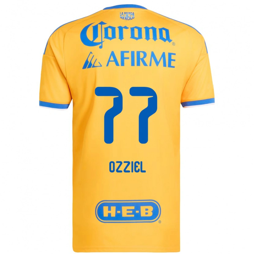 Danxen Kobiety Ozziel Herrera #77 Żółty Niebieski Domowa Koszulka 2026/27 Koszulki Klubowe