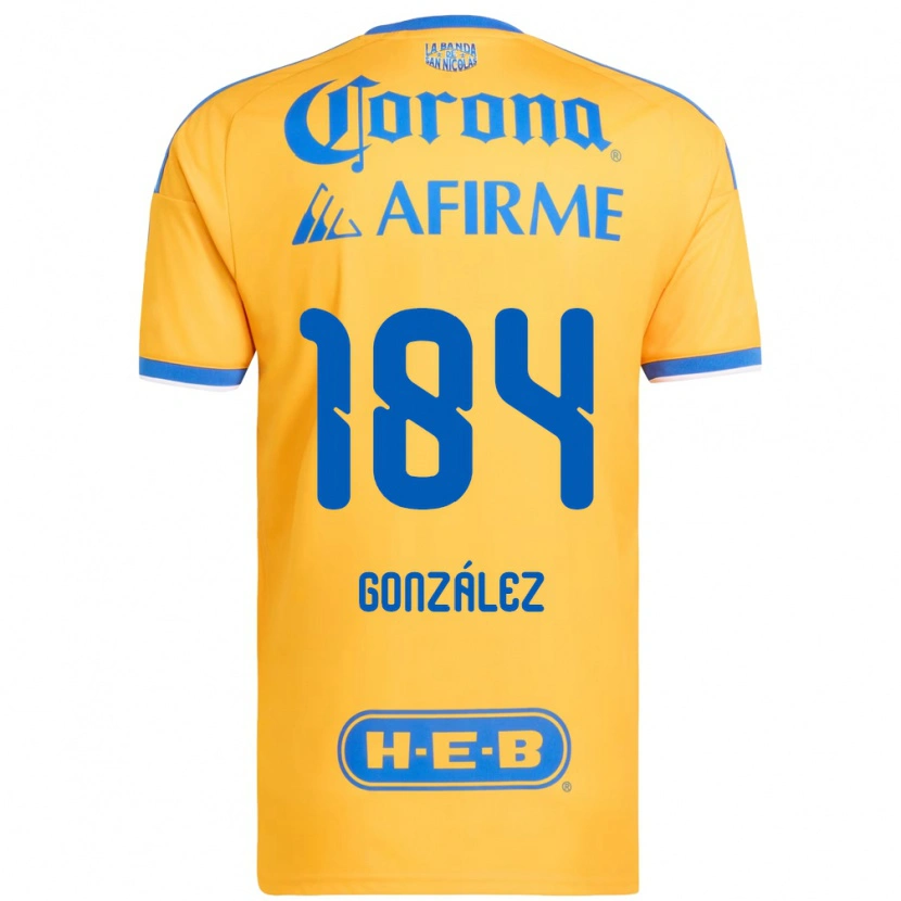 Danxen Kobiety Erick González #184 Żółty Niebieski Domowa Koszulka 2026/27 Koszulki Klubowe