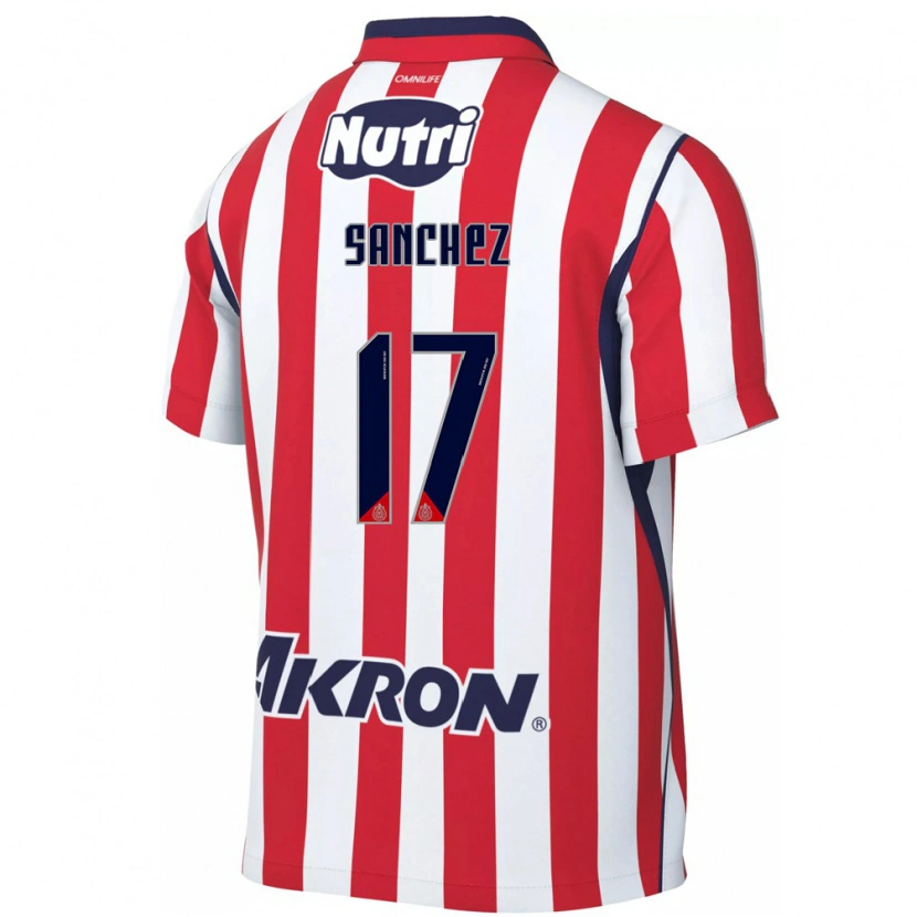 Danxen Kobiety Jesús Sánchez #17 Czerwony Biały Domowa Koszulka 2026/27 Koszulki Klubowe