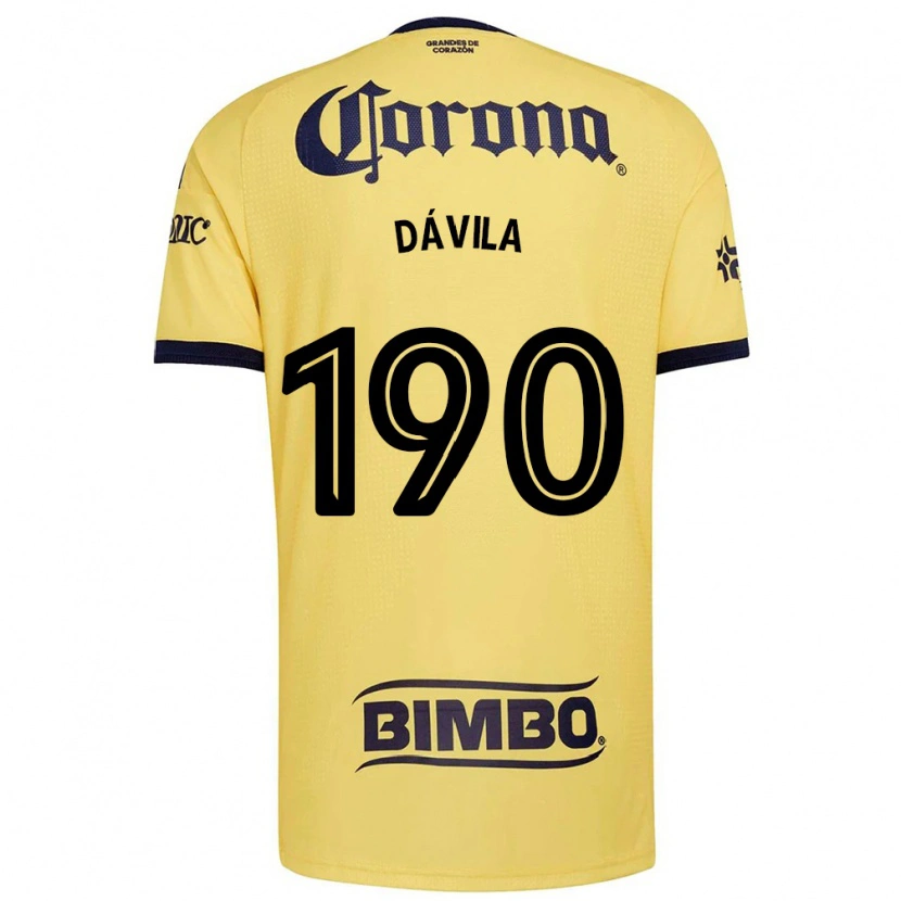 Danxen Kobiety Emilio Dávila #190 Żółty Czerwony Czarny Domowa Koszulka 2026/27 Koszulki Klubowe