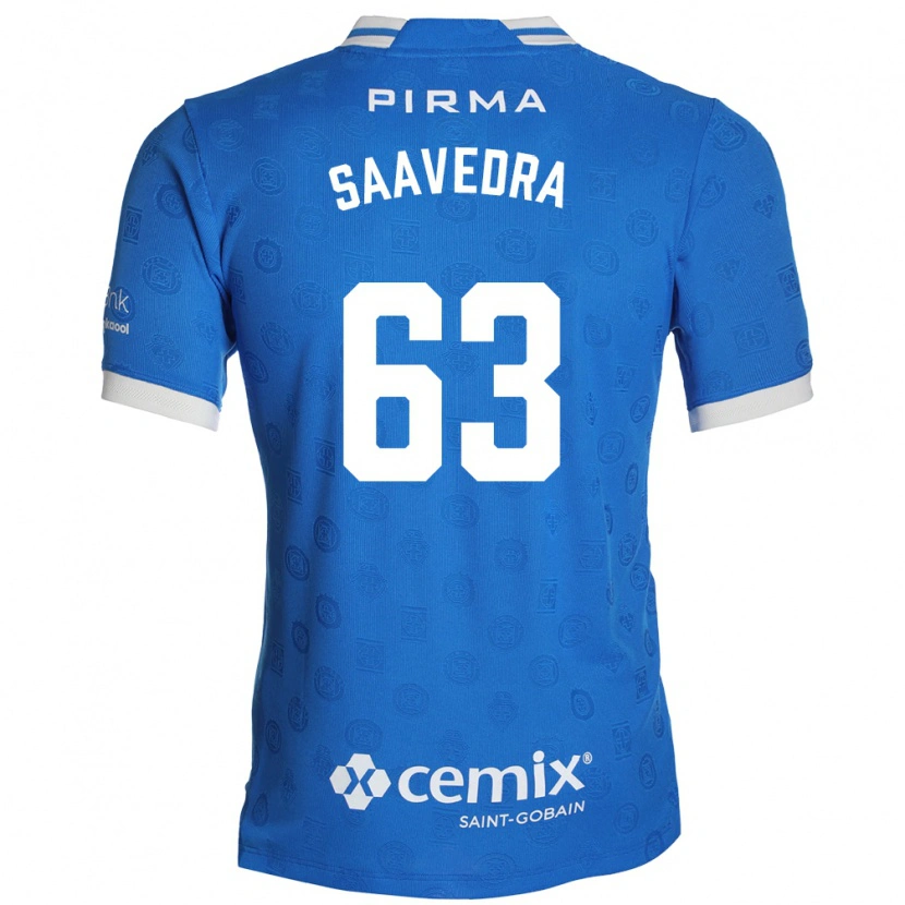 Danxen Kobiety Ángel Saavedra #63 Niebieski Biały Czerwony Domowa Koszulka 2026/27 Koszulki Klubowe