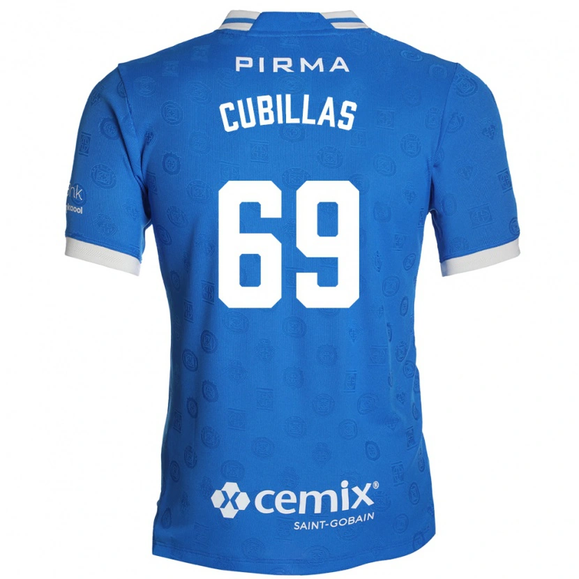 Danxen Kobiety Andre Cubillas #69 Niebieski Biały Czerwony Domowa Koszulka 2026/27 Koszulki Klubowe