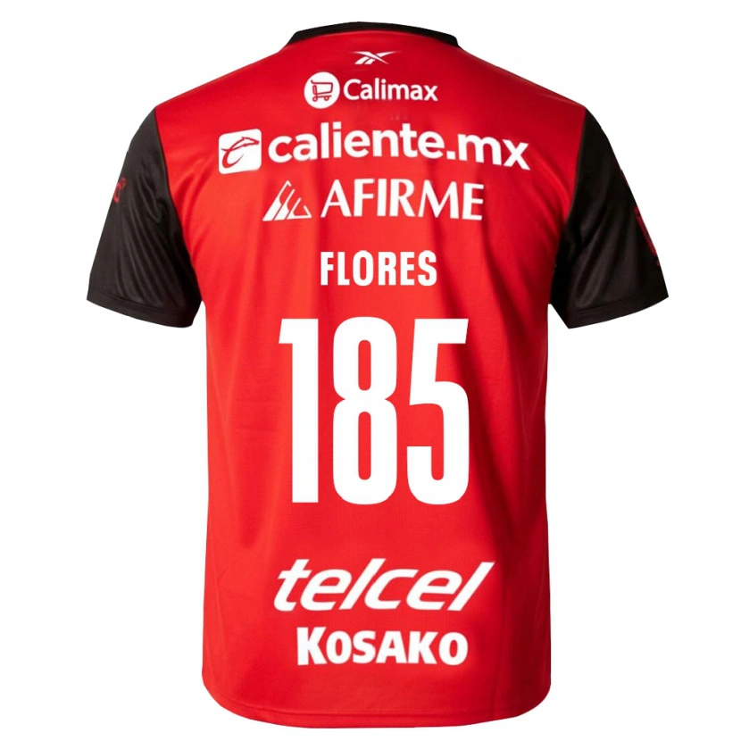 Danxen Kobiety Ismael Flores #185 Czarny Czerwony Domowa Koszulka 2026/27 Koszulki Klubowe