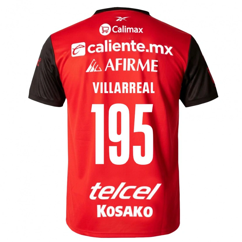 Danxen Kobiety Óscar Villarreal #195 Czarny Czerwony Domowa Koszulka 2026/27 Koszulki Klubowe