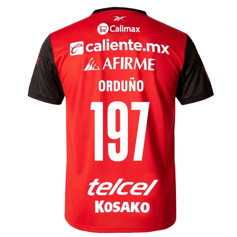 Danxen Kobiety David Orduño #197 Czarny Czerwony Domowa Koszulka 2026/27 Koszulki Klubowe