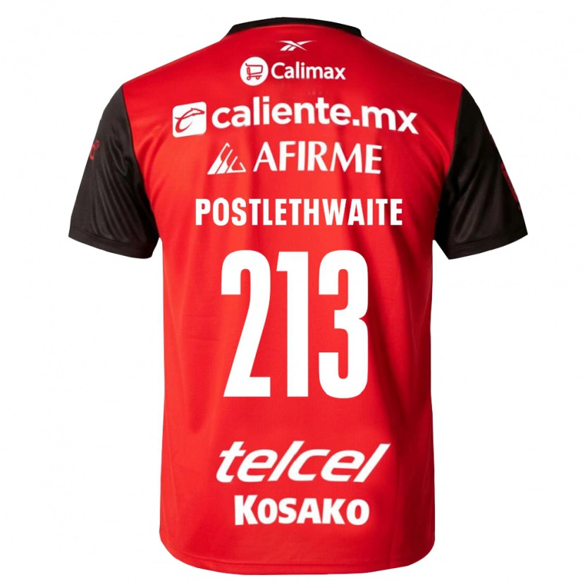 Danxen Kobiety Emiliano Postlethwaite #213 Czarny Czerwony Domowa Koszulka 2026/27 Koszulki Klubowe