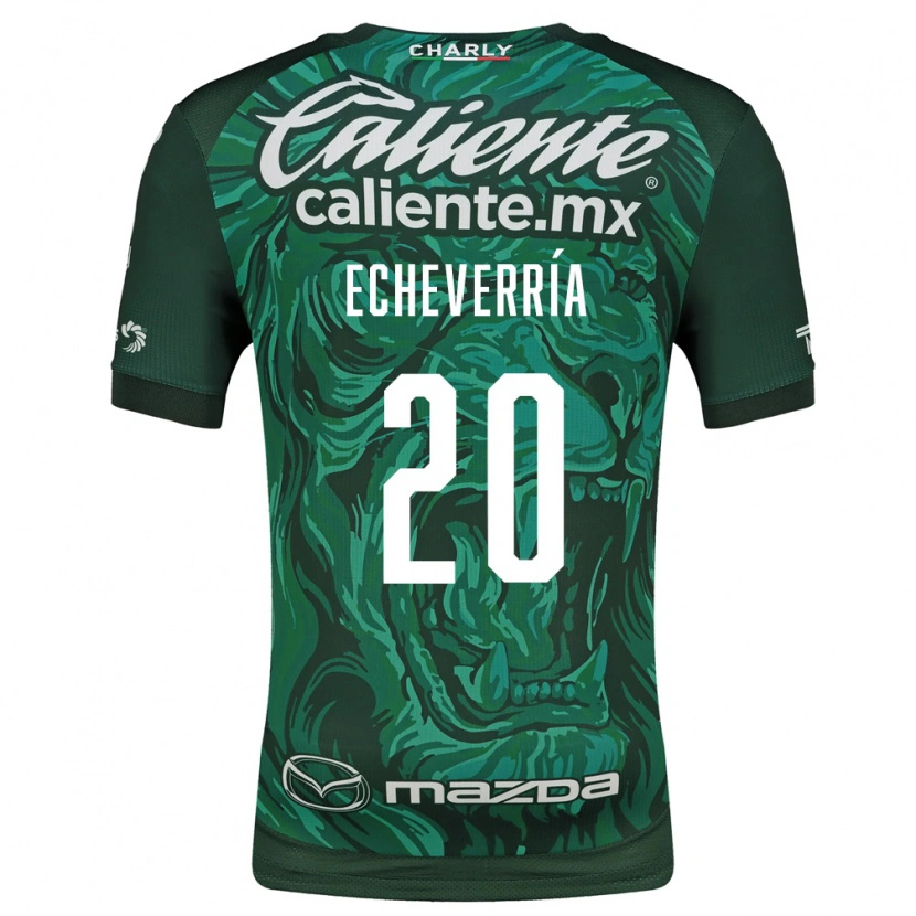 Danxen Kobiety Rodrigo Echeverría #20 Zielony Czarny Domowa Koszulka 2026/27 Koszulki Klubowe