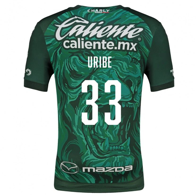 Danxen Kobiety Héctor Uribe #33 Zielony Czarny Domowa Koszulka 2026/27 Koszulki Klubowe