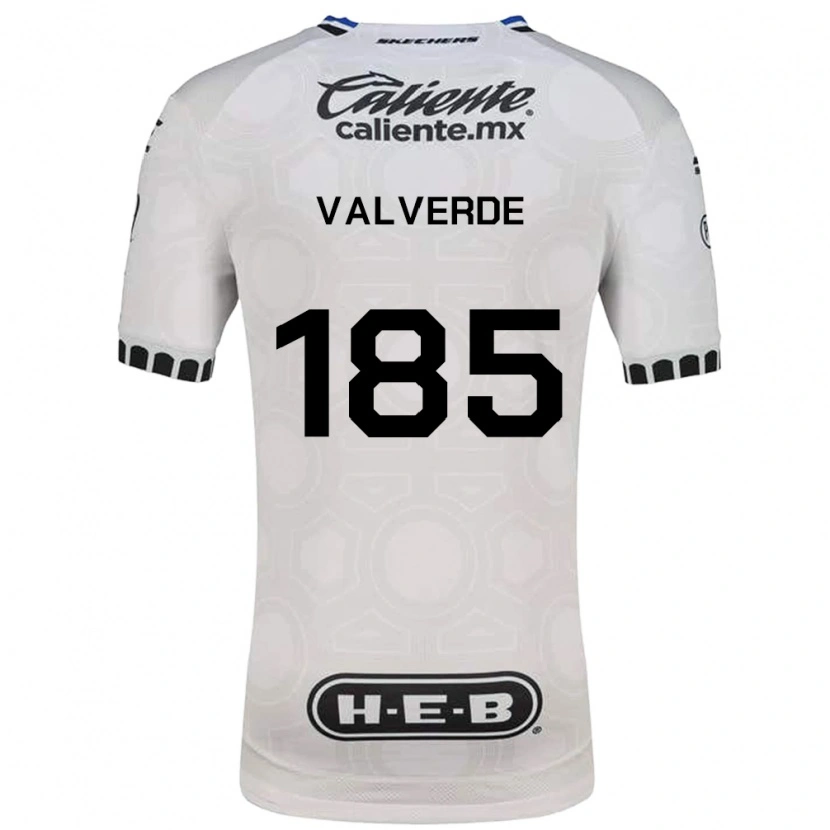 Danxen Kobiety Luis Valverde #185 Biały Czarny Niebieski Domowa Koszulka 2026/27 Koszulki Klubowe