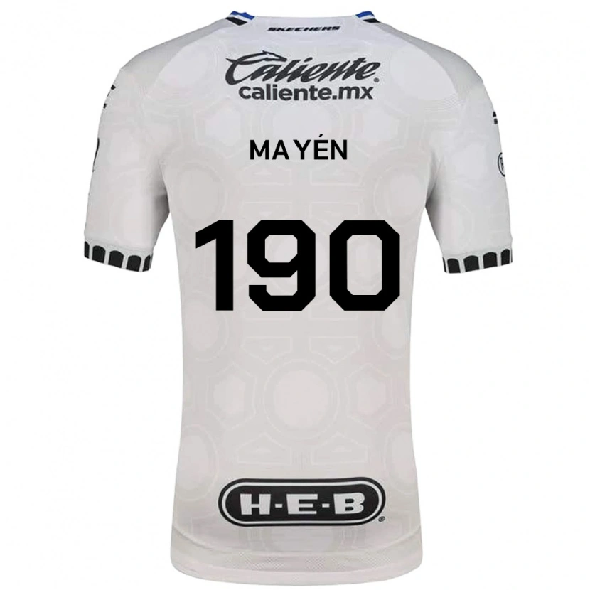 Danxen Kobiety Eduardo Mayén #190 Biały Czarny Niebieski Domowa Koszulka 2026/27 Koszulki Klubowe