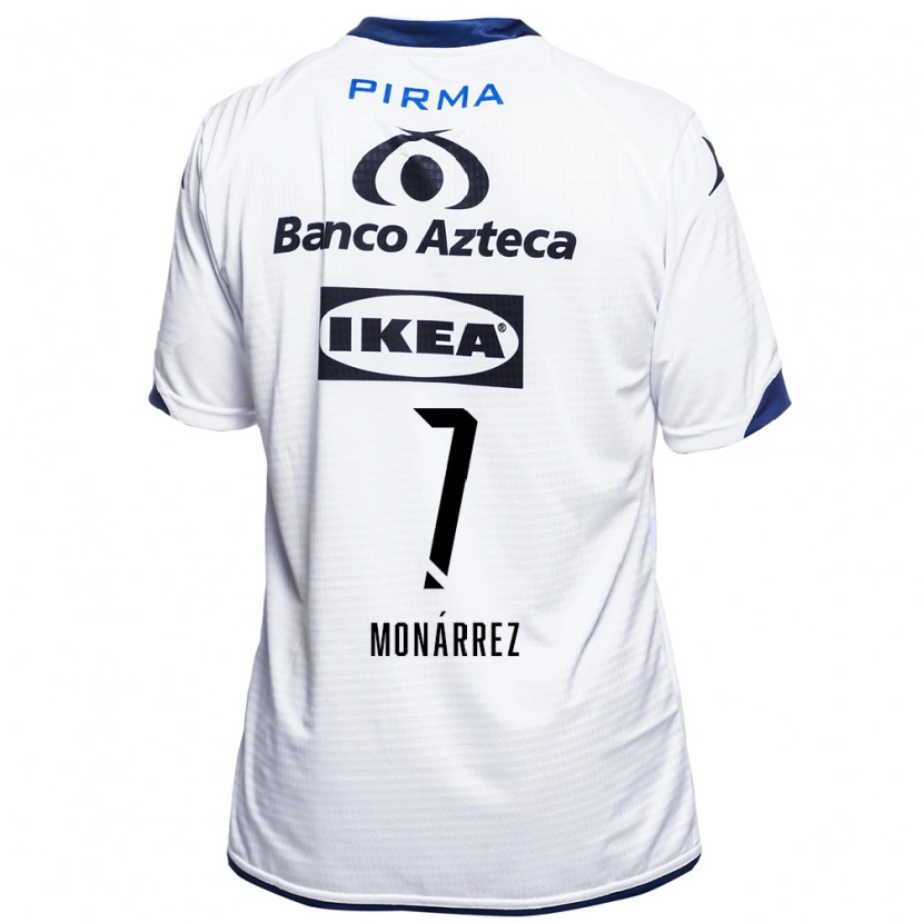 Danxen Kobiety Fernando Monárrez #7 Biały Czarny Niebieski Domowa Koszulka 2026/27 Koszulki Klubowe