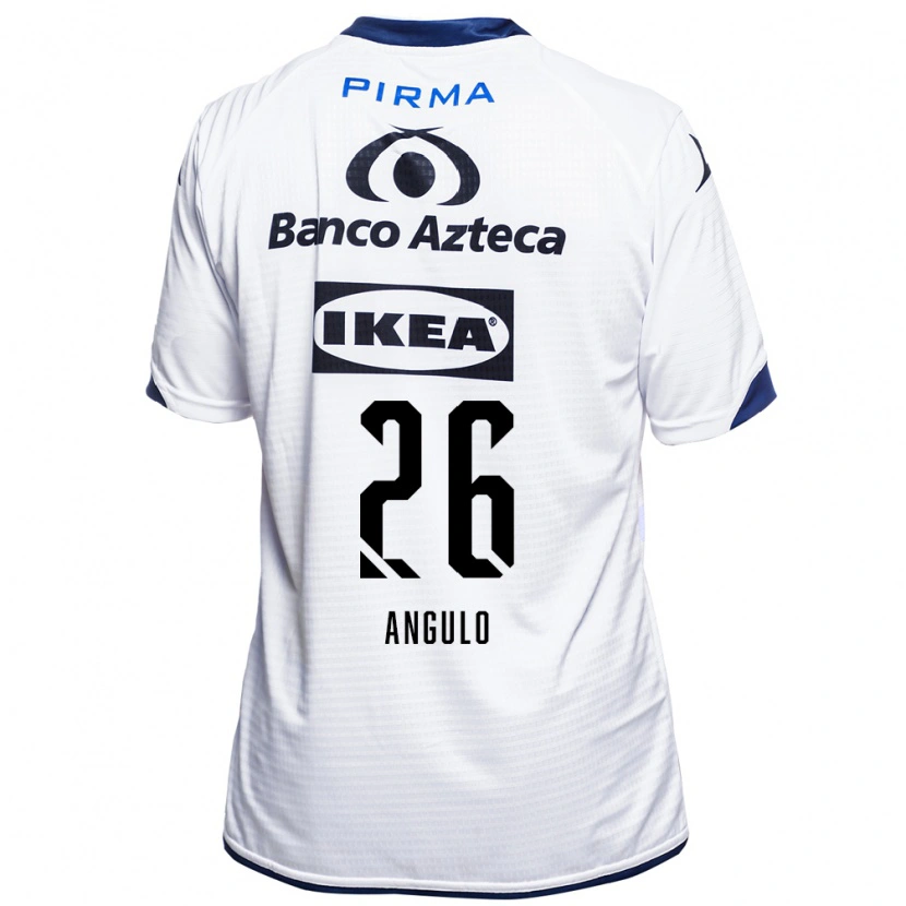 Danxen Kobiety Brayan Angulo #26 Biały Czarny Niebieski Domowa Koszulka 2026/27 Koszulki Klubowe