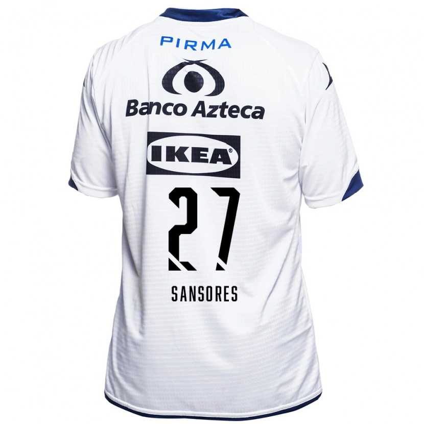 Danxen Kobiety Miguel Sansores #27 Biały Czarny Niebieski Domowa Koszulka 2026/27 Koszulki Klubowe