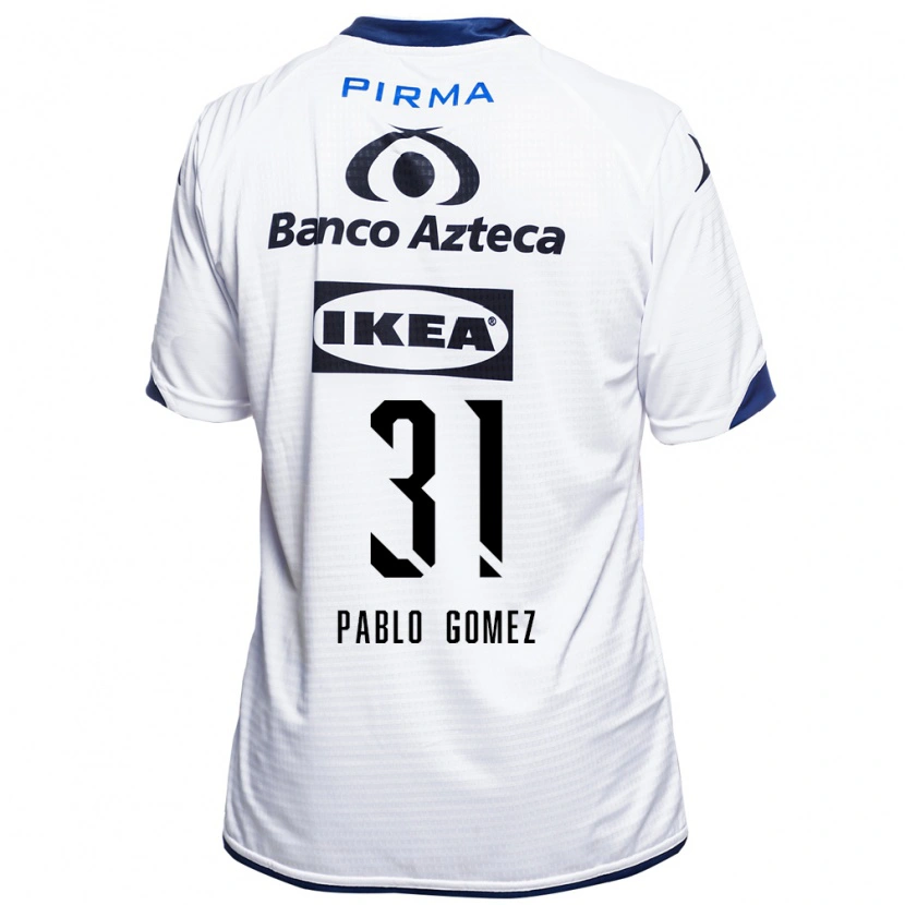 Danxen Kobiety Juan Pablo Gómez #31 Biały Czarny Niebieski Domowa Koszulka 2026/27 Koszulki Klubowe