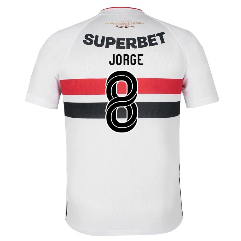 Danxen Kobiety Lucas Jorge #8 Biały Czerwony Czarny Domowa Koszulka 2026/27 Koszulki Klubowe