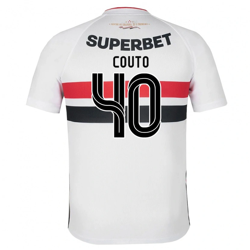 Danxen Kobiety Thiago Couto #40 Biały Czerwony Czarny Domowa Koszulka 2026/27 Koszulki Klubowe