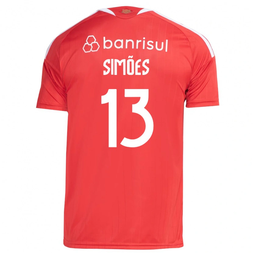 Danxen Kobiety Arthur Simões #13 Czerwony Biały Domowa Koszulka 2026/27 Koszulki Klubowe