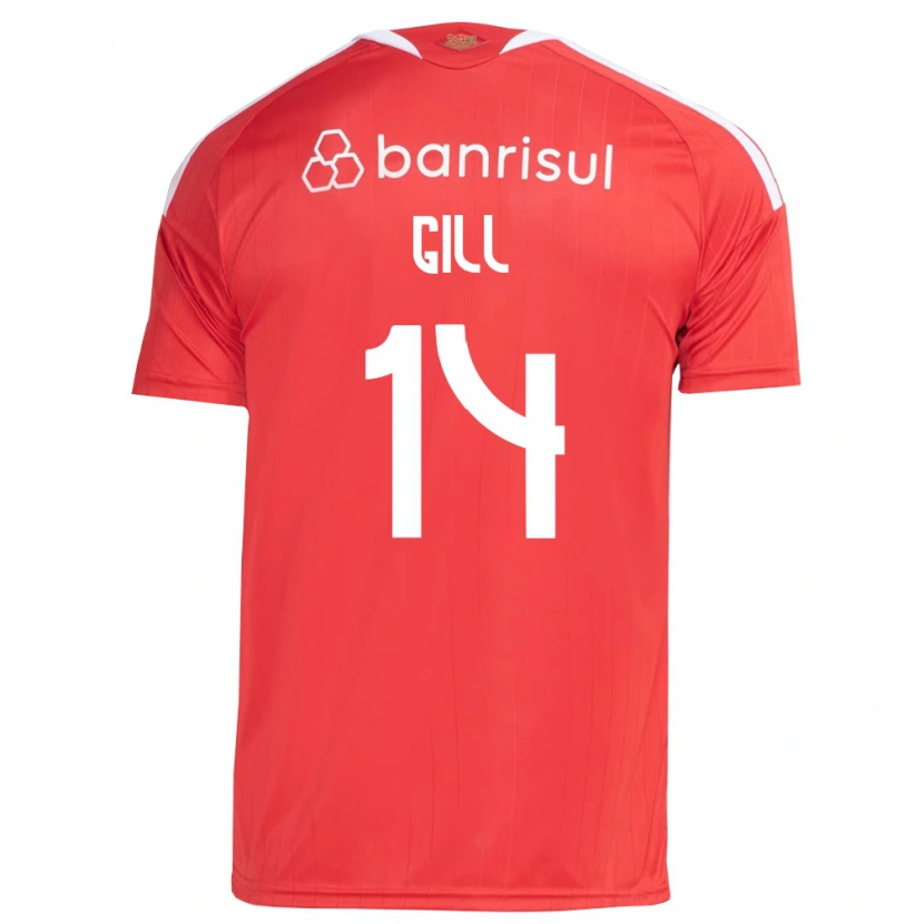 Danxen Kobiety Antonio Gill #14 Czerwony Biały Domowa Koszulka 2026/27 Koszulki Klubowe