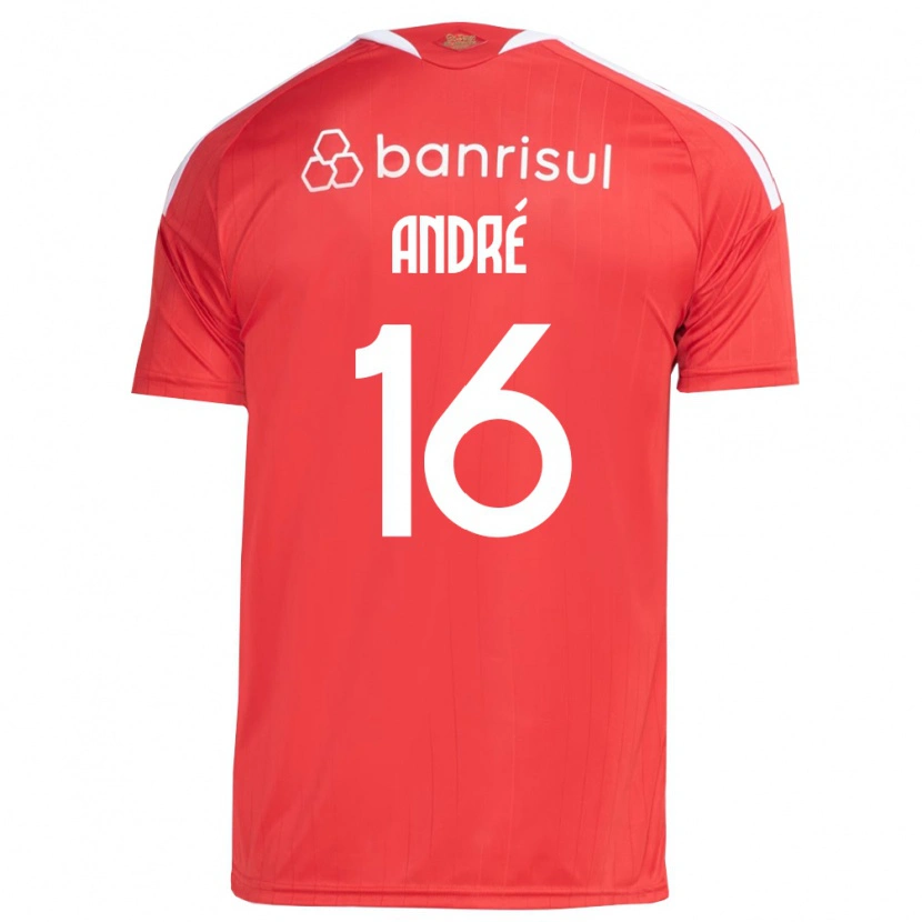 Danxen Kobiety André Sion Lemos Oliveira #16 Czerwony Biały Domowa Koszulka 2026/27 Koszulki Klubowe