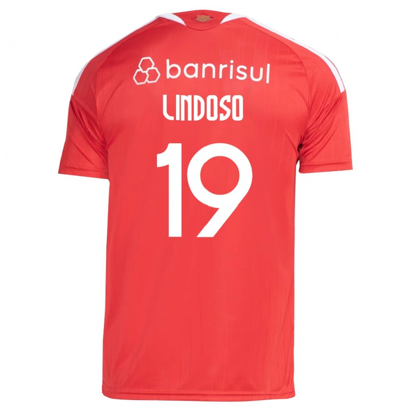 Danxen Kobiety Rodrigo Lindoso #19 Czerwony Biały Domowa Koszulka 2026/27 Koszulki Klubowe