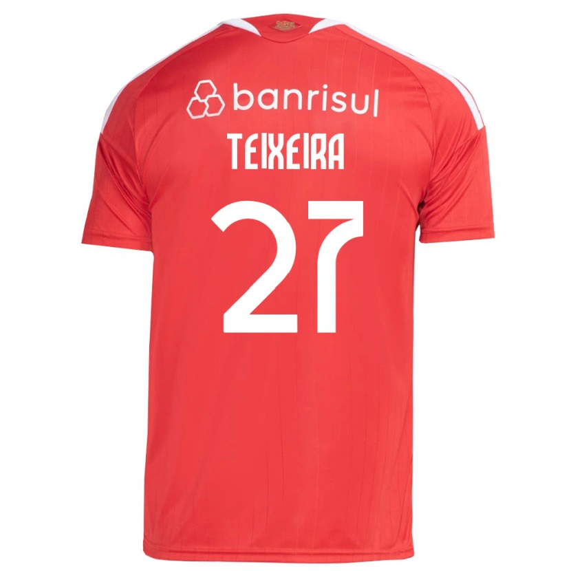 Danxen Kobiety Danny Teixeira #27 Czerwony Biały Domowa Koszulka 2026/27 Koszulki Klubowe