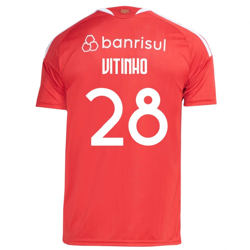 Danxen Kobiety Vitinho #28 Czerwony Biały Domowa Koszulka 2026/27 Koszulki Klubowe