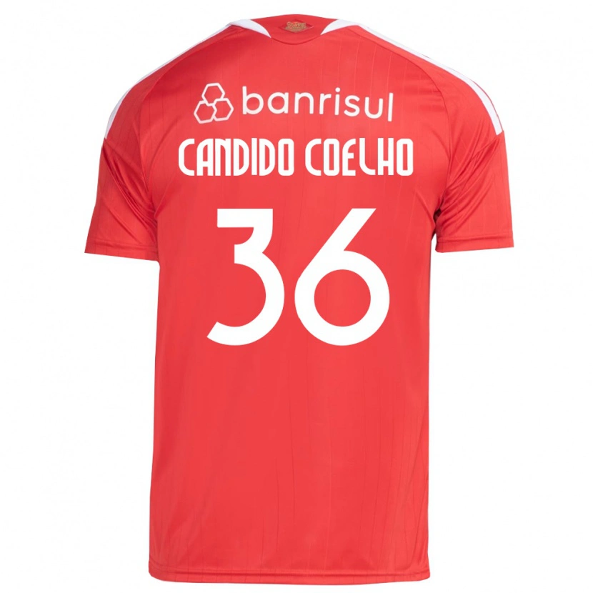 Danxen Kobiety Richard Candido Coelho #36 Czerwony Biały Domowa Koszulka 2026/27 Koszulki Klubowe