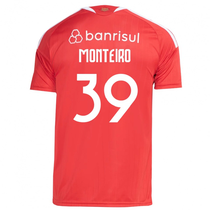 Danxen Kobiety Letícia Monteiro #39 Czerwony Biały Domowa Koszulka 2026/27 Koszulki Klubowe