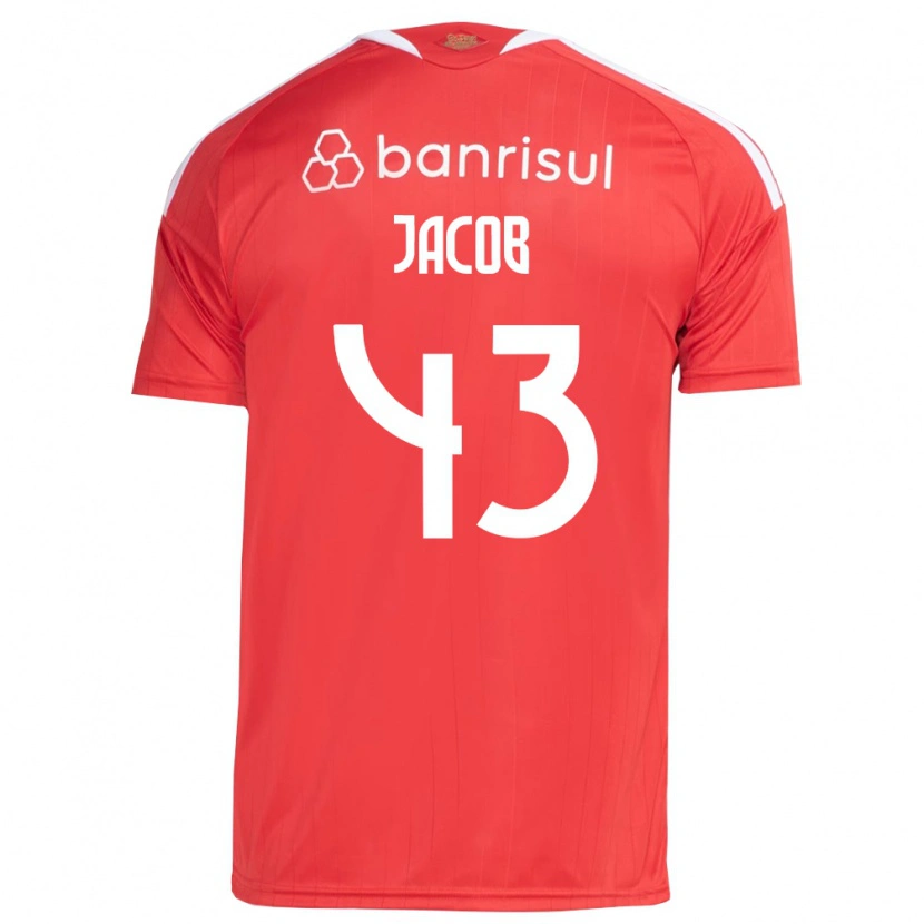 Danxen Kobiety Bernardo Jacob #43 Czerwony Biały Domowa Koszulka 2026/27 Koszulki Klubowe