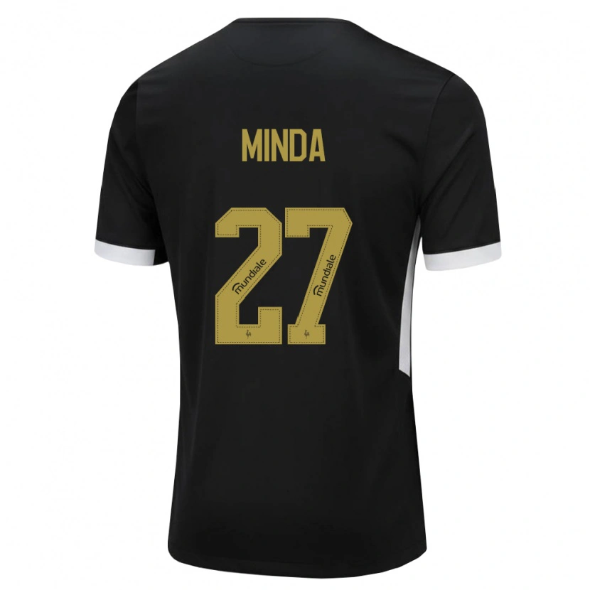 Danxen Kobiety Alan Minda #27 Czarny Biały Żółty Domowa Koszulka 2026/27 Koszulki Klubowe