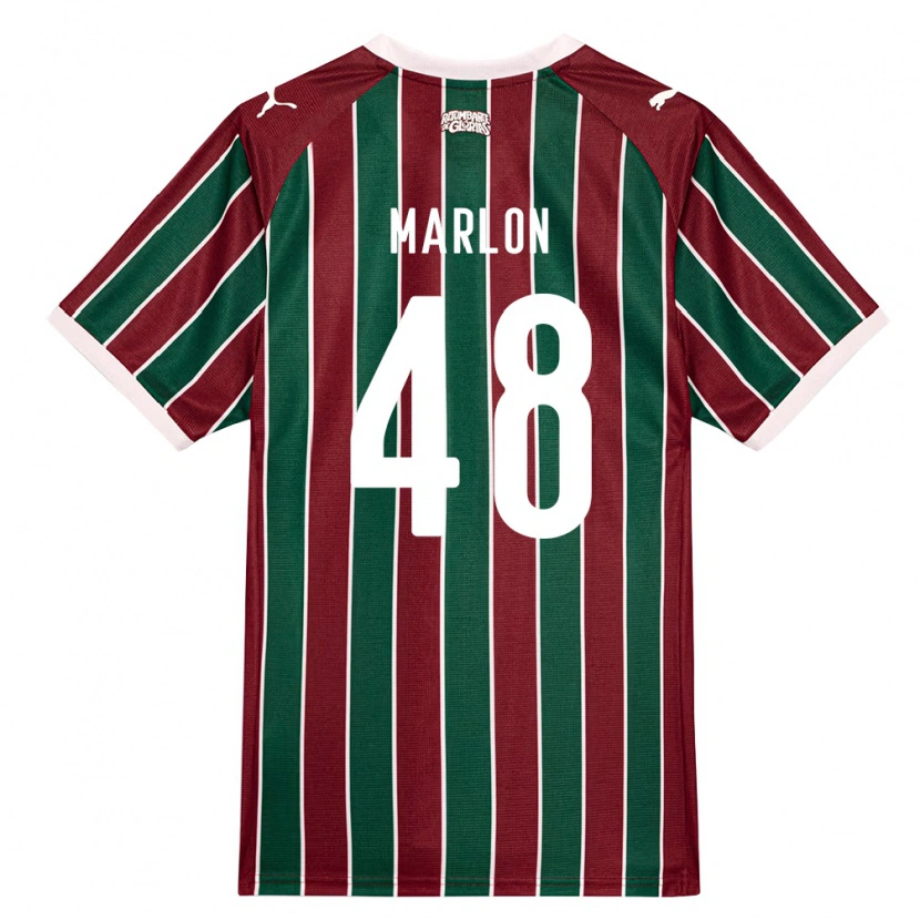 Danxen Kobiety Marlon Almeida Da Silva Ignacio #48 Zielony Burgundia Biały Domowa Koszulka 2026/27 Koszulki Klubowe