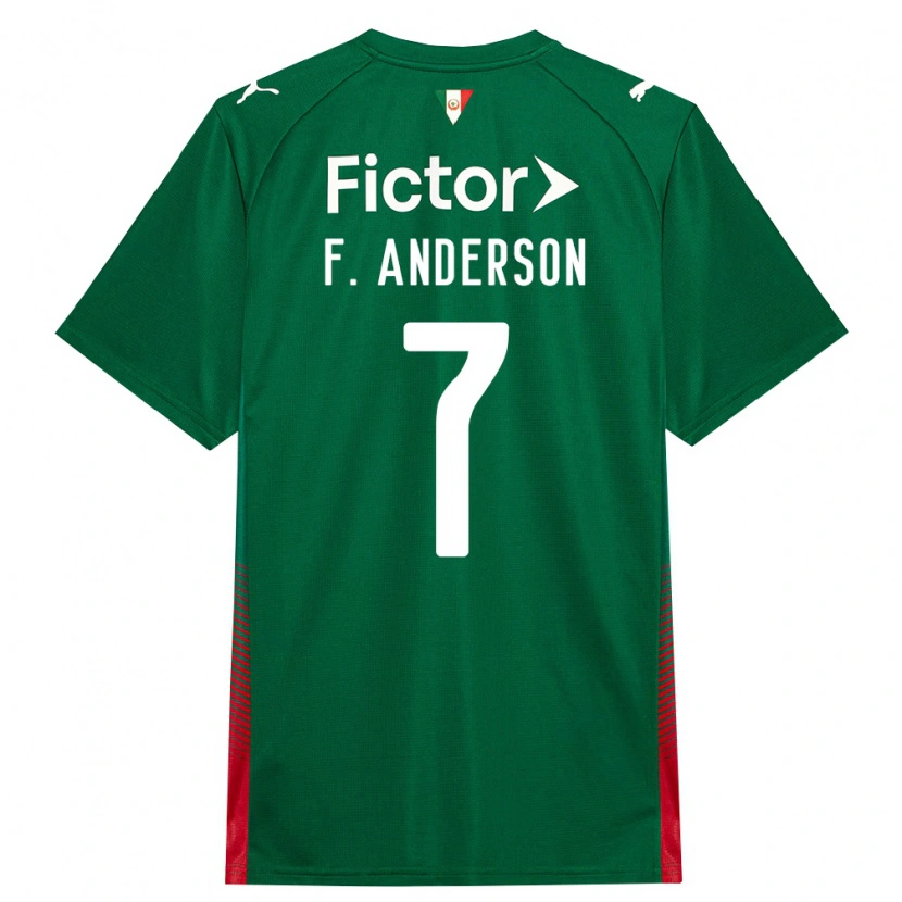 Danxen Kobiety Felipe Anderson #7 Zielony Czerwony Biały Domowa Koszulka 2026/27 Koszulki Klubowe